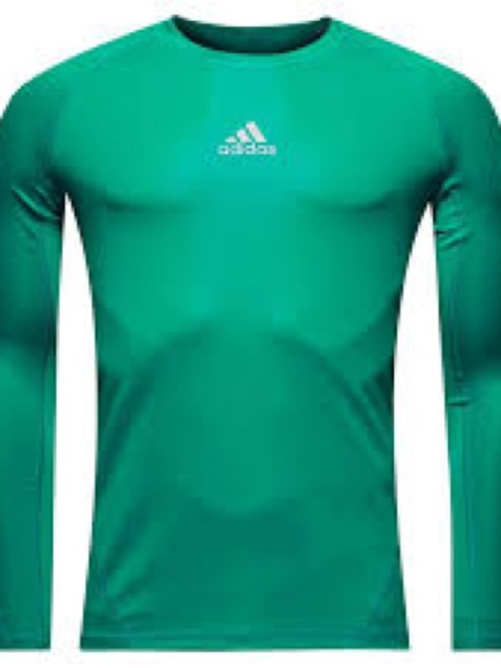 adidas Teal Long Sleeve Performance Crew Shirt